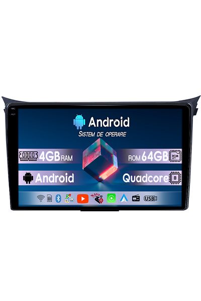 navi-it Navigatie dedicata Hyundai I30 2011-2017, 4GB RAM 64GB ROM, Quad Core, Display 9" QLED 1K, Carplay,