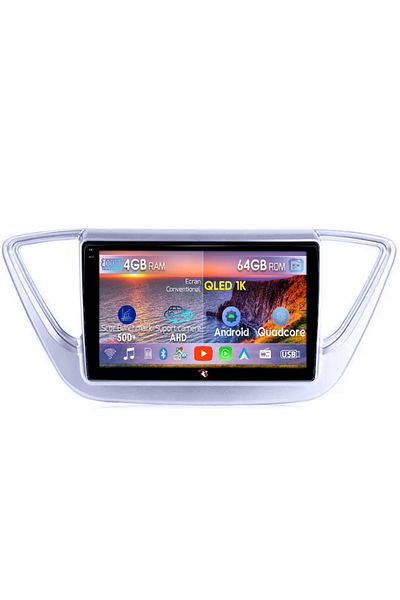 navi-it Navigatie dedicata Hyundai Accent 2017-2018, 4GB RAM 64GB ROM, Octacore, Android 14, Display QLED 1K