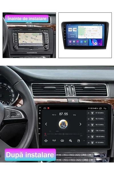 navi-it Navigatie dedicata Skoda Superb 2 2008-2015, 4GB RAM 64GB ROM, Quadcore, Android 14, Display QLED 1K