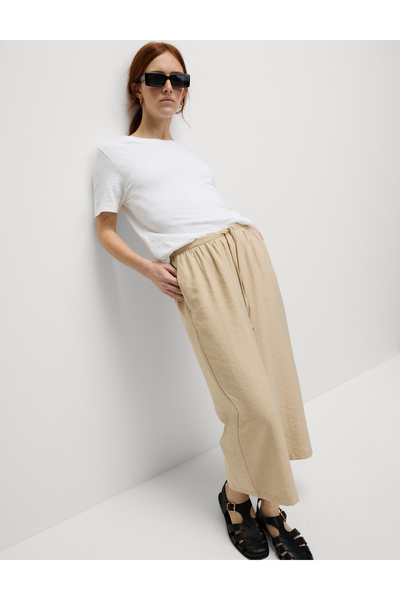 Marks & Spencer Lyocell Wide Leg Crop Pantolon