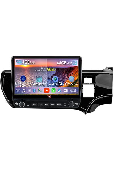 navi-it Dedicated navigation Aqua 2011-2017 (Right) with rotary buttons model 2024, 4 GB RAM 64 ROM, Quadcor