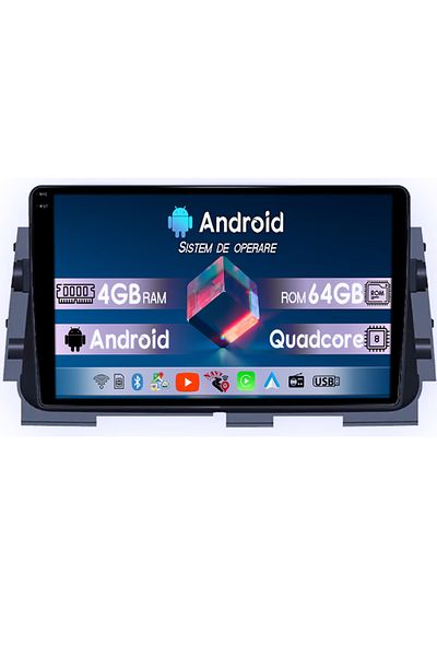 navi-it Navigatie dedicata Nissan Kicks Micra P15 2016-2020, 4GB RAM 64GB ROM, Octacore, Display 9" QLED 1K,