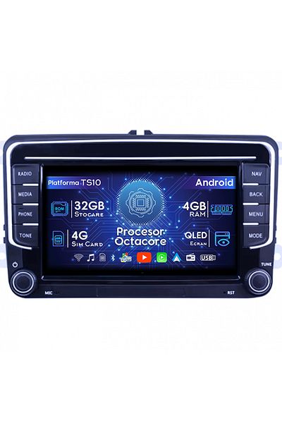 navi-it Navigatie dedicata Volkswagen, model 2023, 4GB RAM 32GB ROM, Octacore, Android 14, Display QLED 9",