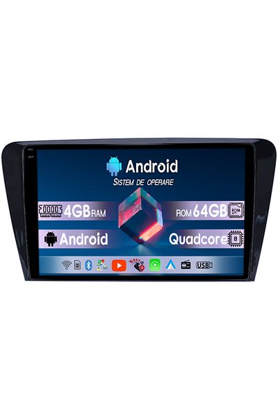 navi-it Navigatie dedicata Skoda Octavia 3, 4GB RAM 64GB ROM, Quad Core, Display 10" QLED 1K, Carplay, Andro