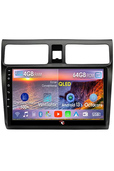 navi-it Navigatie dedicata Suzuki Swift 2003-2010, 4GB RAM 64GB ROM, Octacore, Android 13, Display QLED 10",