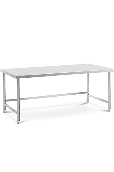 Royal Catering Stół blat roboczy centralny stalowy 200 x 90 cm do 100 kg