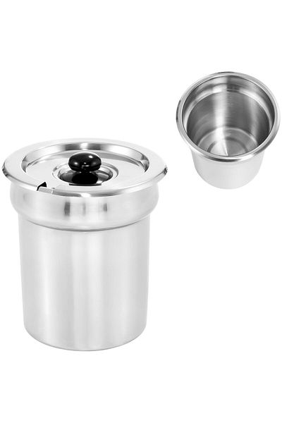 Royal Catering Wkład garnek z pokrywką stalowy do bemaru podgrzewacza do zupy 3.8L