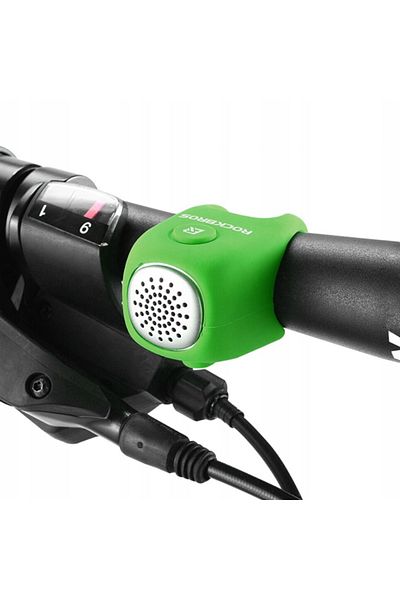 shumee Dzwonek rowerowy elektroniczny w obudowie silikonowej - zielony