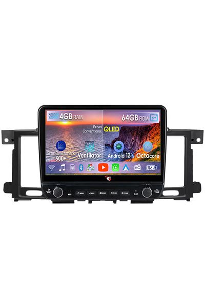navi-it Dedicated navigation Patrol 2010 - 2020 with rotary buttons model 2024, 4 GB RAM 64 ROM, Quadcore, And
