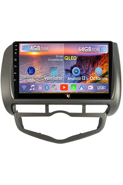 navi-it Navigatie dedicata Honda Jazz/City 2006, 4GB RAM 64GB ROM, Octacore, Android 13, Display QLED 9", DS
