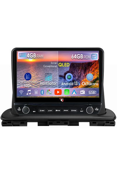 navi-it Dedicated navigation Cerato 4 2018-2021 with rotary buttons model 2024, 4 GB RAM 64 ROM, Quadcore, And