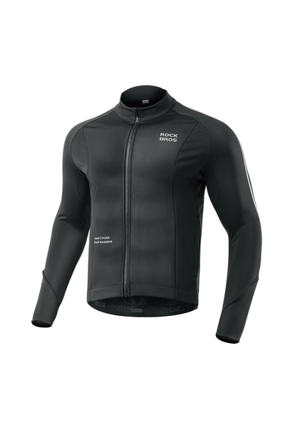 shumee Tricou ciclism cu mânecă lungă caldă toamnă/iarnă M - negru