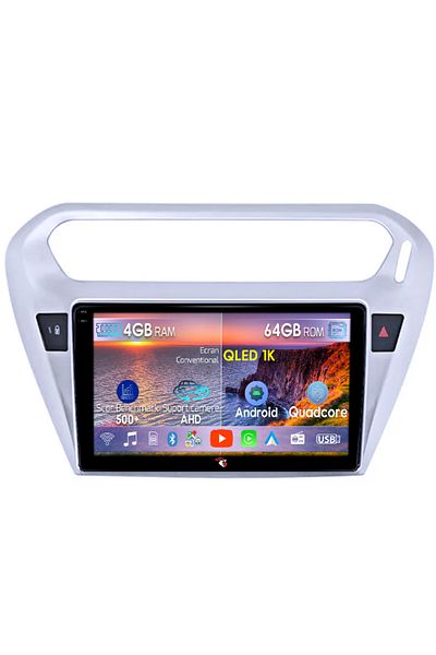 navi-it Navigatie dedicata Peugeot 301/Citroen C-Elysee 2012+, 4GB RAM 64GB ROM, Octacore, Android 14, Displ