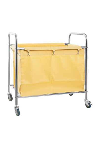 Royal Catering Cărucior de rufe din oțel inoxidabil 250L