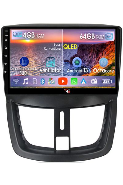 navi-it Navigatie dedicata Peugeot 207 ( 2006 - 2015 ), 4GB RAM 64GB ROM, Octacore, Android 13, Display QLED