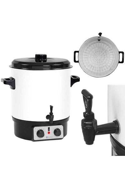 Royal Catering Podgrzewacz warnik grzańca do grzanego wina kawy z kranem timerem 1800W 27L