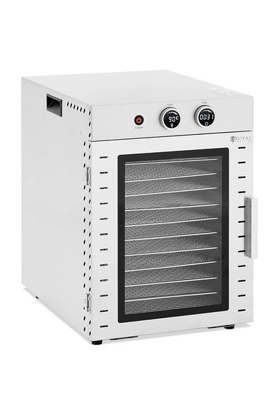 Royal Catering Deshidrator alimentar pentru fructe, ciuperci, ierburi aromatice, 12 rafturi, 1000 W