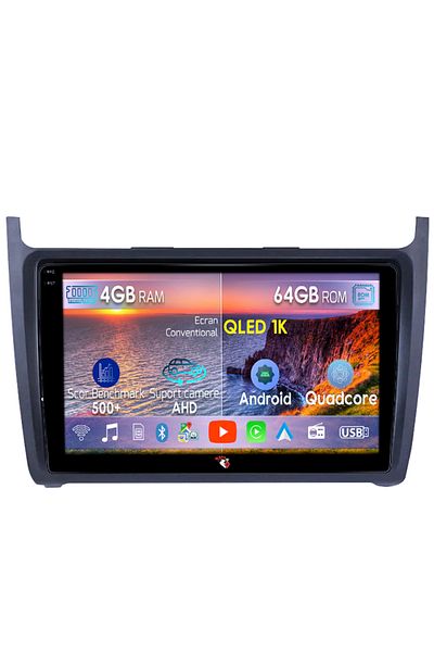 navi-it Navigatie dedicata Volkswagen Polo Golf Passat, 4GB RAM 64GB ROM, Octacore, Android 14, Display QLED