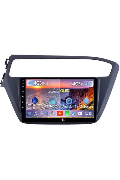 navi-it Navigatie dedicata Hyundai i20 2017-2018, 4GB RAM 64GB ROM, Octacore, Android 13, Display QLED 9", D