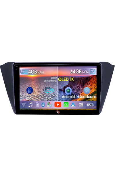 navi-it Dedicated navigation Skoda Superb 2016-2019, 4GB RAM 64GB ROM, Octacore, Android 14, Display QLED 1K 9