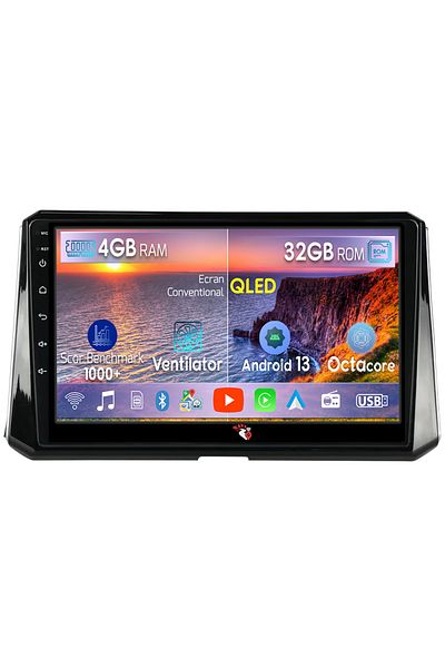 navi-it Dedicated navigation for Toyota Corolla 2018-2020, 4 GB RAM 32 ROM, Android 13, QLED display, 10", DSP, Ca