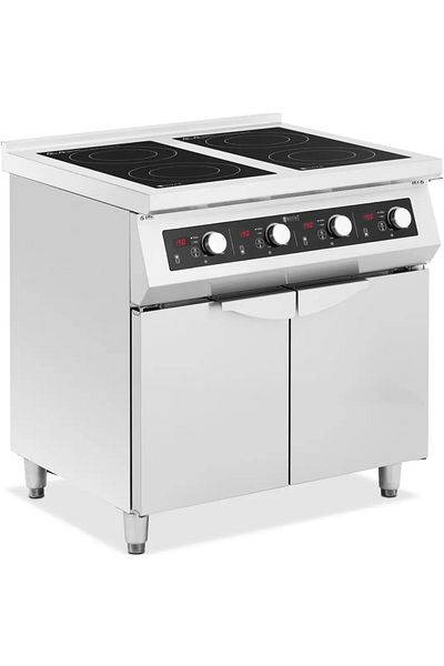 Royal Catering Plită cu inducție independentă cu dulap, 4 arzătoare, 400 V, 17000 W
