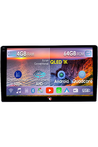 navi-it Navigație dedicată pentru Toyota Sienna 2004-2010, 4GB RAM 64GB ROM, Octacore, Android 14, ecran QLED 1K