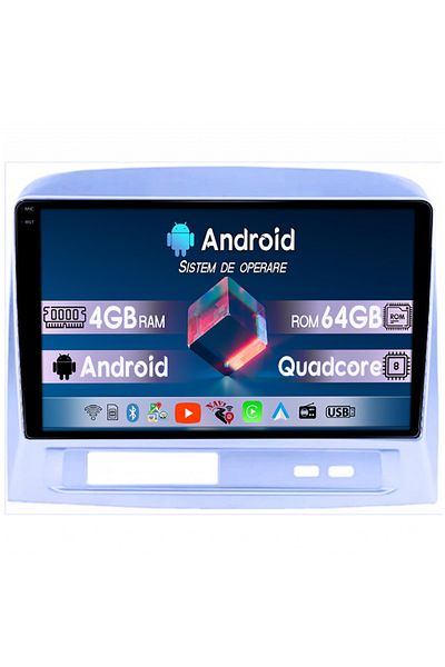 navi-it Navigatie dedicata Toyota Vios 2007-2012, 4GB RAM 64GB ROM, Quad Core, Display 9" QLED 1K, Carplay,