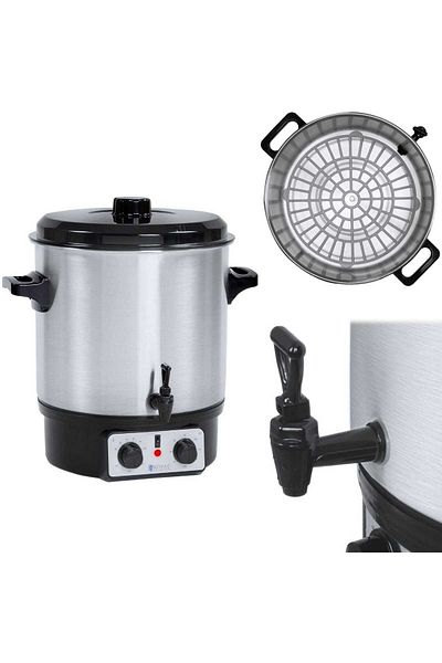 Royal Catering Podgrzewacz warnik do grzańca grzanego wina z kranem timerem stal nierdzewna 2000W 27L