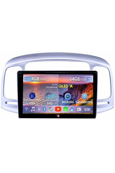 navi-it Navigatie dedicata Hyundai Accent 2006-2012, 4GB RAM 64GB ROM, Octacore, Android 14, Display QLED 1K