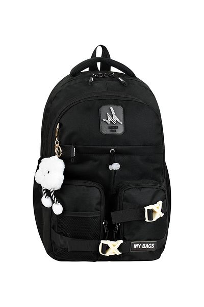 great bags Stil coreean Culoare neagră Rezistent la apă Dimensiune mare Unisex Rucsac pentru școală de liceu Ultra lux