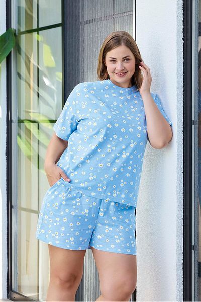 Aydoğan Set pantaloni scurți pentru femei de mărime mare, 100% bumbac