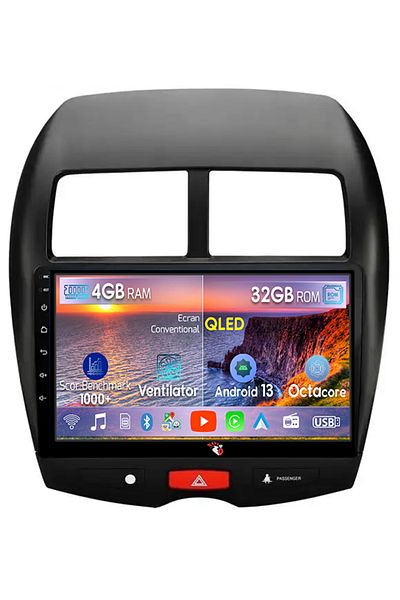 navi-it Navigatie dedicata Mitsubishi ASX 2010-2017, 4 GB RAM 32 ROM, Android 13, Display QLED, 9", DSP, Car