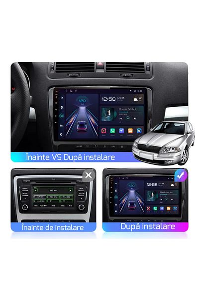 navi-it Navigatie dedicata Skoda Octavia 2008-2013, 4GB RAM 64GB ROM, Quad Core, Display 9" QLED 1K, Carplay