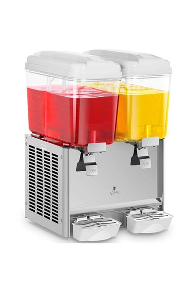 Royal Catering Dyspenser dozownik schładzacz do napojów soków podwójny 2x 18L