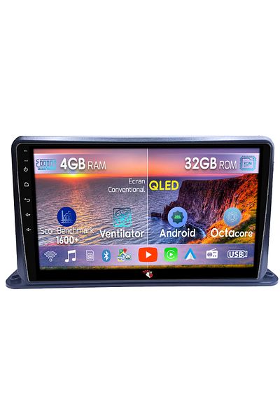 navi-it Universal Navigation with on-board installation, 4GB RAM 32GB ROM, Octacore, Android 14, 9" QLED Display