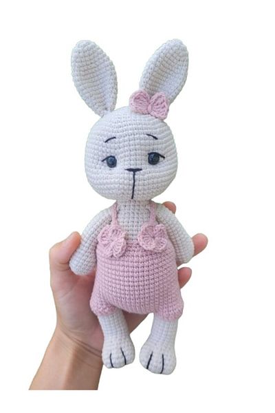 OEM Handmade crocheted toy, bunny, 55% cotton yarn
