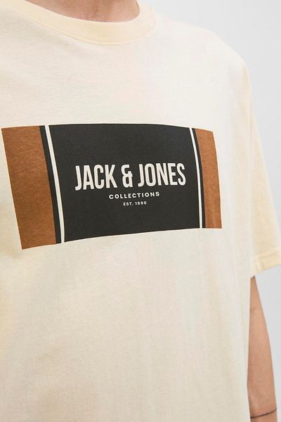 Jack & Jones Tricou cu imprimeu cu logo pentru piept pentru bărbați - Hayato