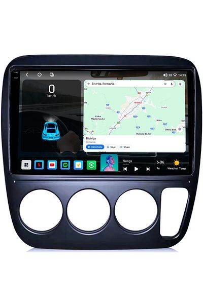 navi-it Navigatie dedicata Honda CR-V 1998, 4GB RAM 64GB ROM, Octacore, Android 14, Display QLED 1K 9", Carp