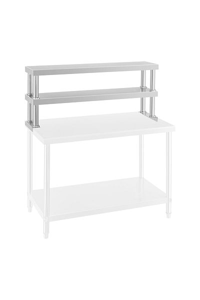 Royal Catering Półki nastawne stalowe do stołu roboczego do kuchni szer. 120cm