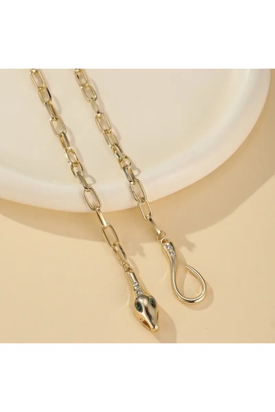 Ayzen snake necklace with stones