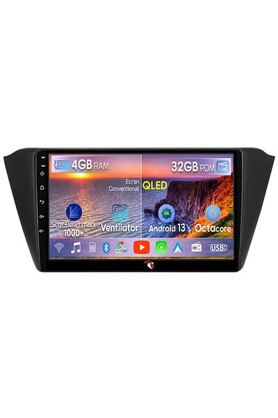 navi-it Navigatie dedicata Skoda Fabia 2015, 4 GB RAM 32 ROM, Android 13, Display QLED, 9", DSP, Carplay, An