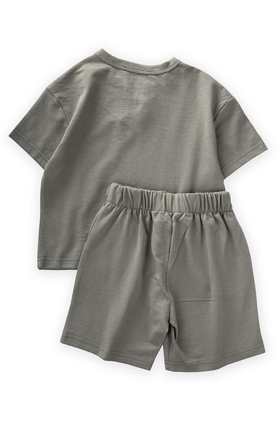 Cigit V-Neck Capri Suit 2-7 Years Green