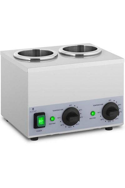 Royal Catering Podgrzewacz do butelek sosów na ciepło 2x 1L 40-90C 400W