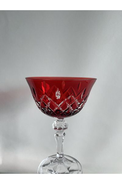 DECOSTYLE Crystal Bohemia Colored Footed Decor Square 1 Pcs