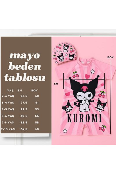LİLLYPİCCA Diving Fabric Hidden Zippered Boned Character Patterned Girls' Swimsuit