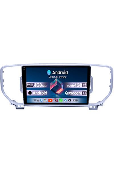 navi-it Navigatie dedicata Kia Sportage 4 2018-2019, 4GB RAM 64GB ROM, Quad Core, Display 9" QLED 1K, Carpla