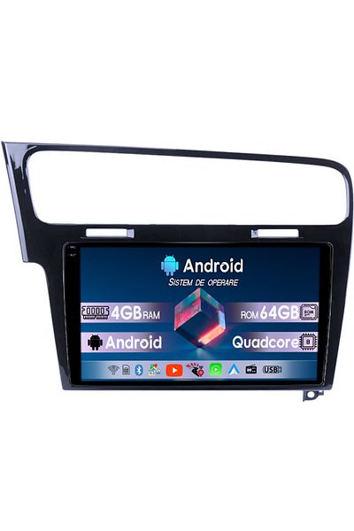 navi-it Navigatie dedicata Volkswagen Golf 7, Silver, 4GB RAM 64GB ROM, Octacore, Display 10" QLED 1K, Carpl