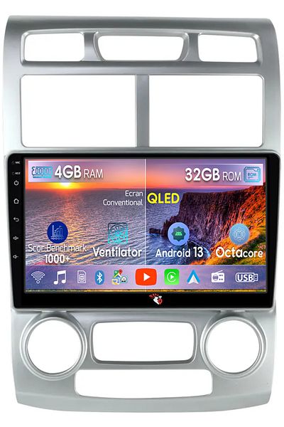 navi-it Navigatie dedicata Kia Sportage 2004-2007, 4GB RAM 32 ROM, Android 13, Display QLED, 9",DSP, Carplay
