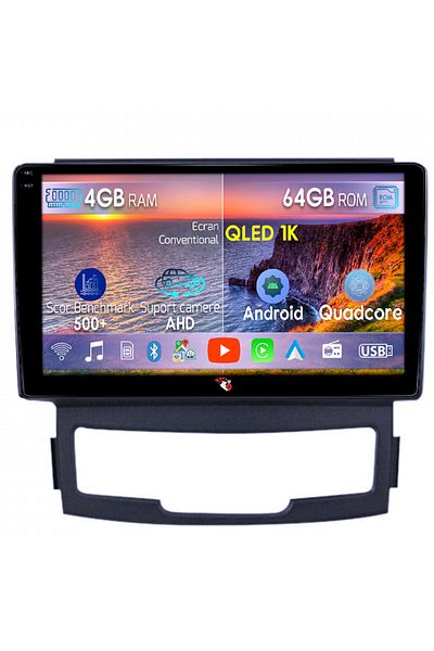 navi-it Dedicated navigation SsangYong Korando 2010-2013, 4GB RAM 64GB ROM, Octacore, Android 14, QLED display